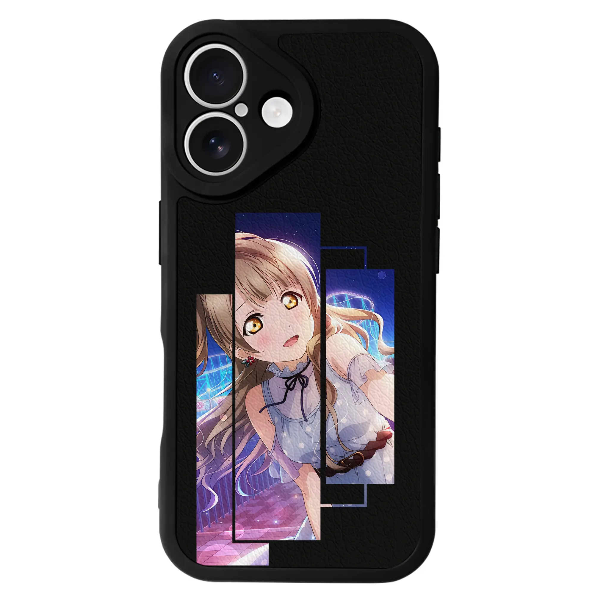 Love Live! グッズ,南ことり - IPhone 16シリーズ対応 ・ シリコンスマホケース ・ レザー調 ・ 高精度フィット ・ 耐衝撃 ・ ワイヤレス充電対応 ・ 精密カット